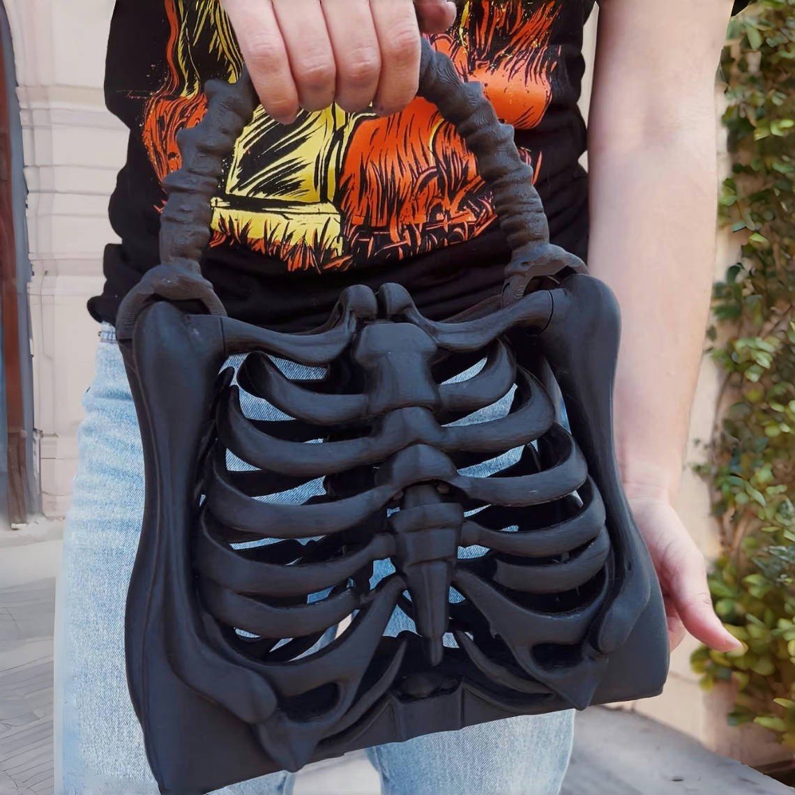 Skeleton Ribcage Handbag
