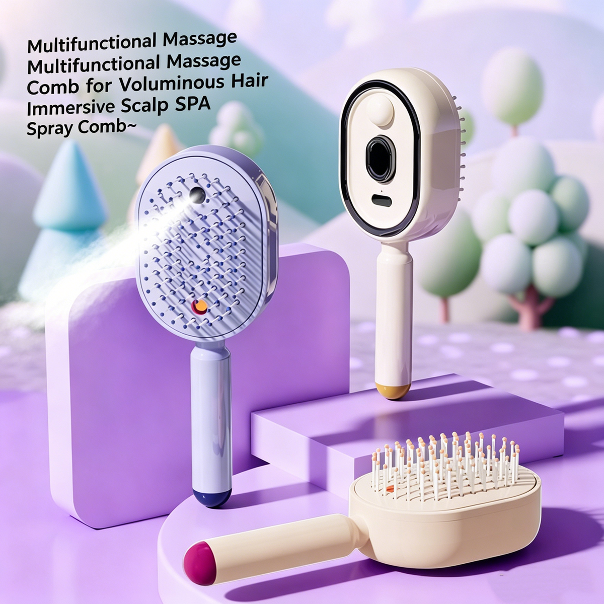 Electric spray airbag massage comb - anti-static