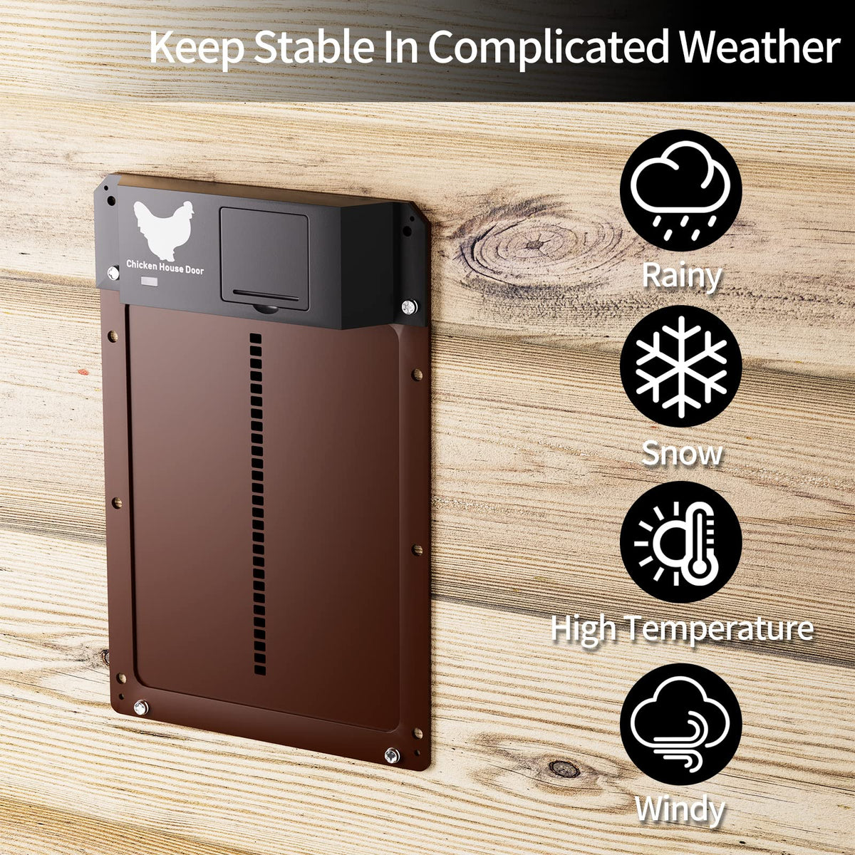 Automatic Chicken Coop Door Opener Light Sensor Battery Operated Color Auto Door