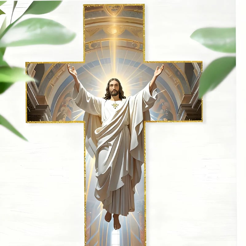 🎅🏻Christmas Sale🎁Retro Jesus Christ Wall Cross Decor