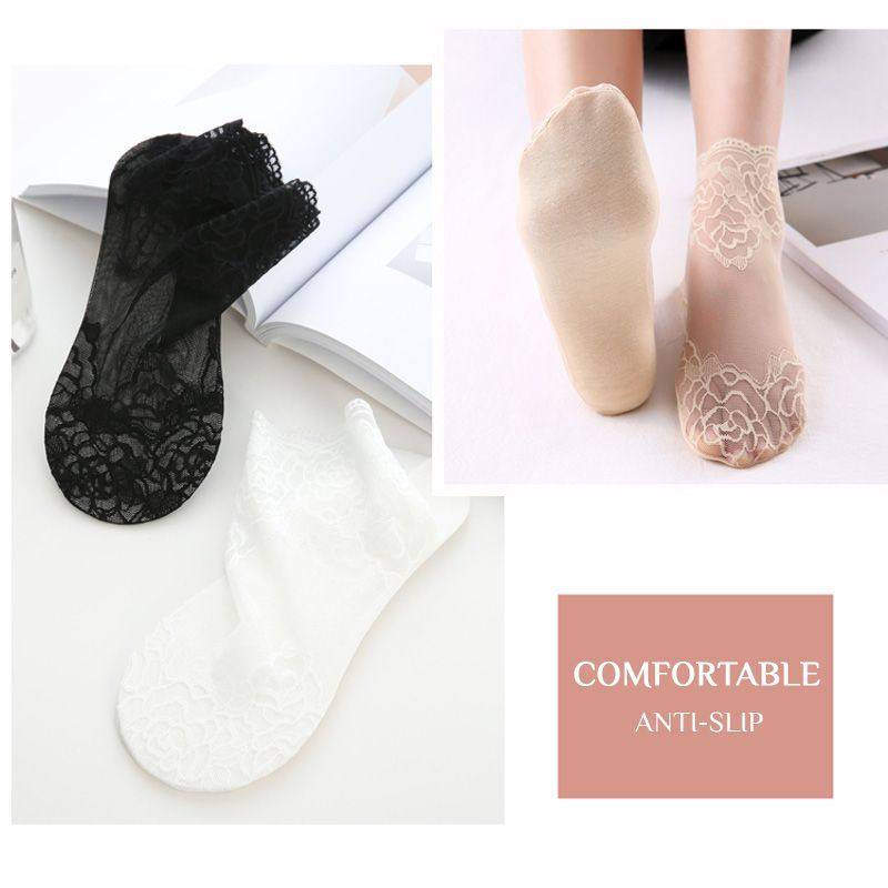 Summer Anti-slip Breathable Lace Socks