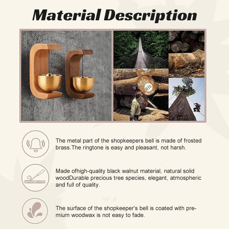 Magnetic Wooden Wind Chime Doorbell Decoration