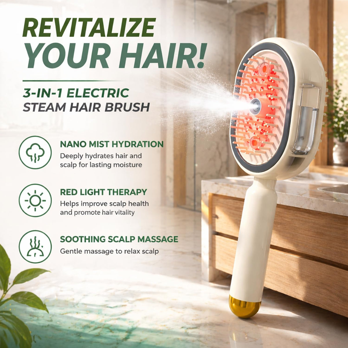 Electric spray airbag massage comb - anti-static