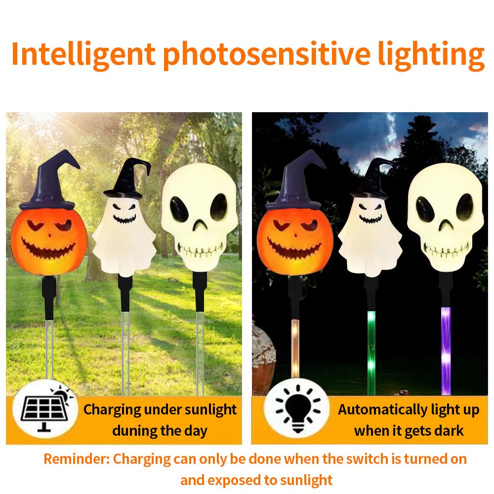 6-Pack LED Solar Halloween Ground Lights