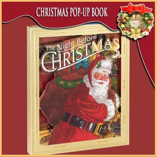 🎁2025 Best Christmas Gifts For Kids-Night Before Christmas Pop-Up Book(Light & Sound)