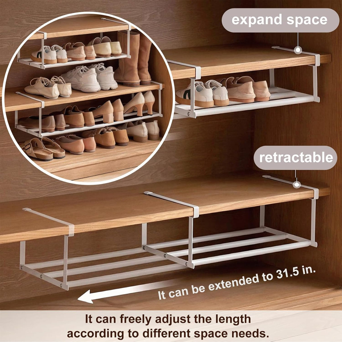 Multifunctional Cabinet Telescopic Shelf