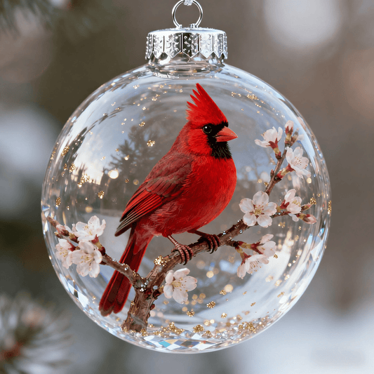 🔥LAST DAY 49 % OFF-🐦Nature’s Birds Crystal Glass Ornament Set(The 3D bird is inside the ball, in three dimensions.)