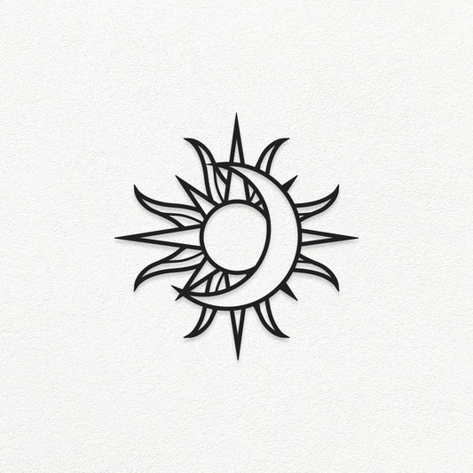 Sun & Moon Metal Wall Art Style 011