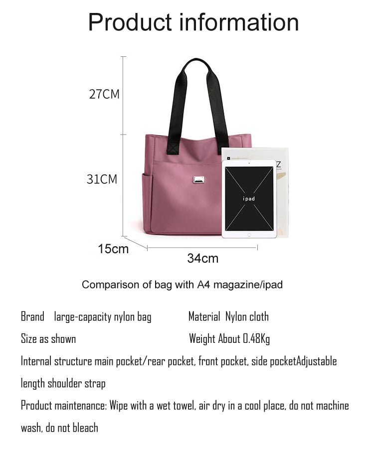 🔥2026 Large Capacity Waterproof Multi Pocket Nylon Shoulder Bag👜