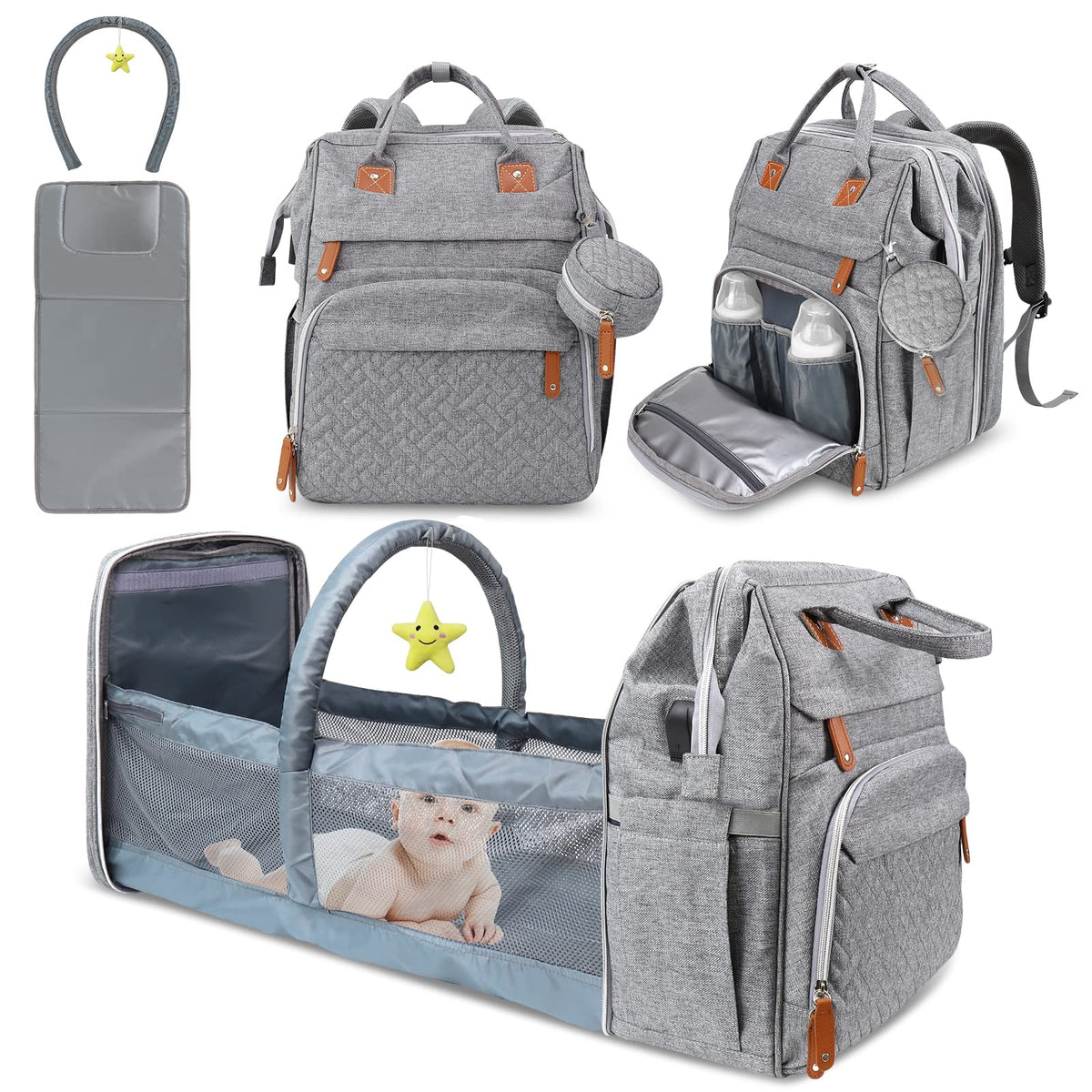 Diaper Bag Backpack,Baby Diaper Bags, Baby Shower Gifts, Multifunctional diaper backpack Large Capacity