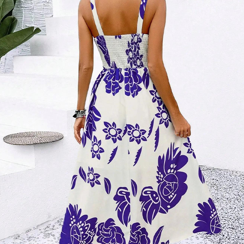 ⏳Limited-time 60% off⏰Women's Floral Print Spaghetti Strap Dress🌿👗
