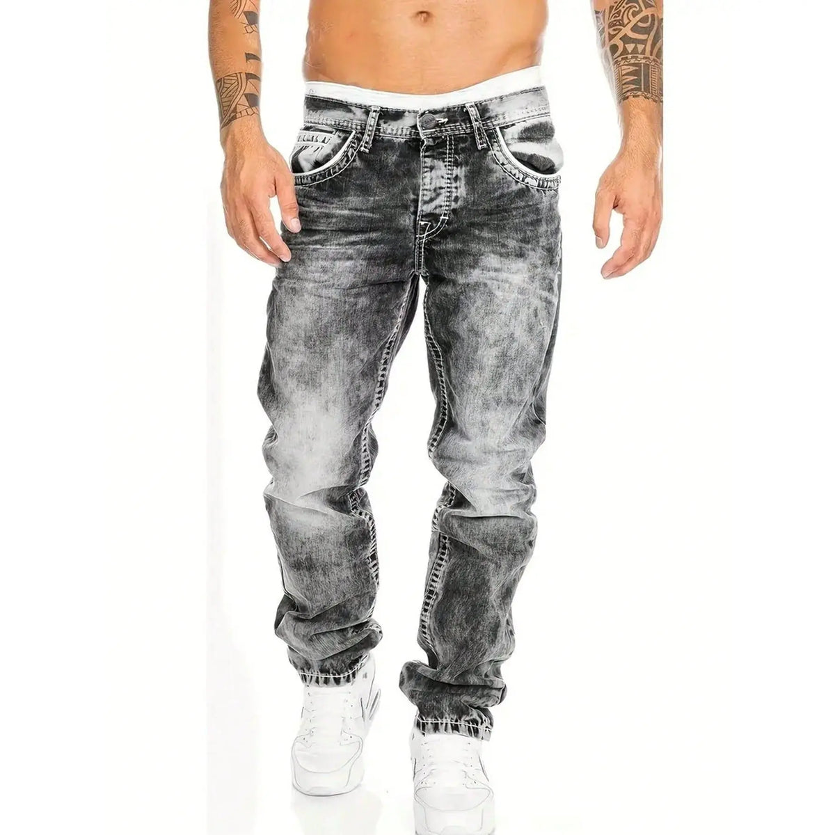 Men's Fashion Creative Stretch Denim Jeans