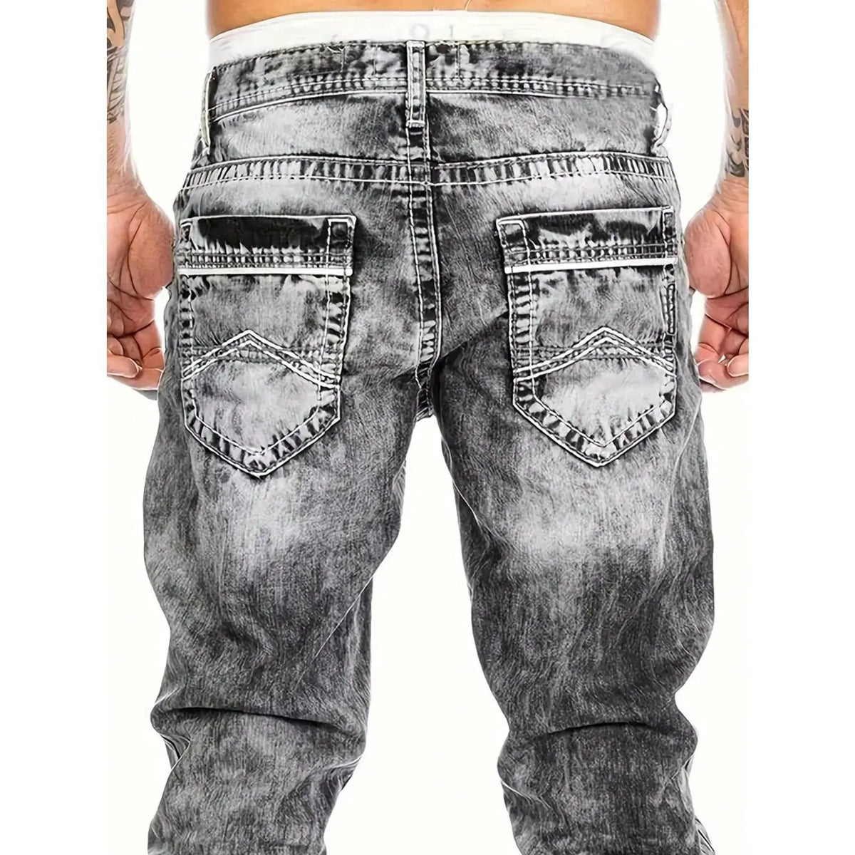 Men's Fashion Creative Stretch Denim Jeans